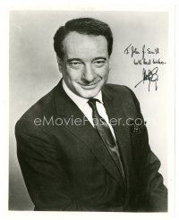 2a983 VICTOR BORGE signed 8x10 REPRO still '80s waist-high smiling portrait of the Danish composer!