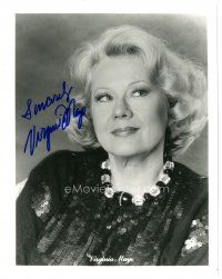 2a985 VIRGINIA MAYO signed 8x10 REPRO still '90s head & shoulders portrait late in her career!