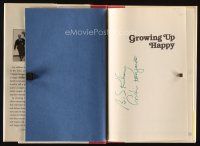 2a171 BOB KEESHAN signed first edition hardcover book '89 Growing Up Happy, by Captain Kangaroo!