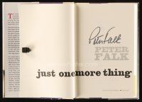 2a191 PETER FALK signed 1st edition hardcover book '06 Just One More Thing, Stories From My Life!