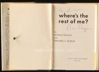 2a193 RONALD REAGAN signed fourth printing hardcover book '65 his biography Where's the Rest of Me!