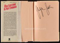 2a198 ZSA ZSA GABOR signed 1st edition hardcover book '91 her biography One Lifetime Is Not Enough!