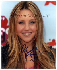 2a690 AMANDA BYNES signed color 8x10 REPRO still '00s head & shoulders smiling portrait!