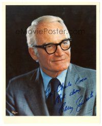 2a272 BARRY GOLDWATER signed color 8x10 publicity still '80s great c/u portrait of the politician!