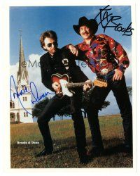 2a714 BROOKS & DUNN signed color 8x10 REPRO still '00s by BOTH Kix & Ronnie, country music stars!