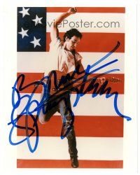 2a715 BRUCE SPRINGSTEEN signed color 8x10 REPRO still '00s with guitar, Born in the U.S.A.!