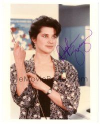 2a739 DAPHNE ZUNIGA signed color 8x10 REPRO still '90s waist-high close up of the pretty actress!