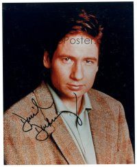 2a740 DAVID DUCHOVNY signed color 8x10 REPRO still '00s head & shoulders c/u of the X-Files star!