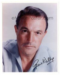 2a780 GENE KELLY signed color 8x10 REPRO still '90s wonderful head & shoulders c/u of the star!