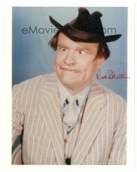 2a933 RED SKELTON signed color 8x10 REPRO still '90s great close portrait making a wacky face!