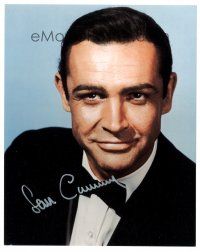 2a952 SEAN CONNERY signed color 8x10 REPRO still '00s head & shoulders portrait as James Bond!