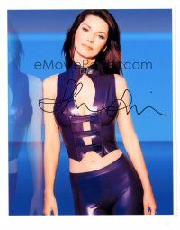 2a953 SHANIA TWAIN signed color 8.25x10.5 REPRO still '90s super sexy c/u in skin-tight outfit!