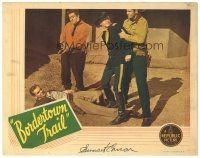 2a113 BORDERTOWN TRAIL signed LC '44 by Sunset Carson, who caught the bad guys!