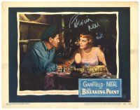 2a114 BREAKING POINT signed LC #8 '50 by Patricia Neal, who's smiling at John Garfield!