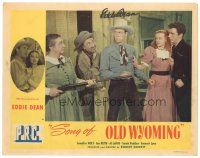 2a139 SONG OF OLD WYOMING signed LC '45 by BOTH Eddie Dean AND Lash La Rue!