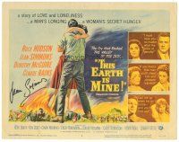2a108 THIS EARTH IS MINE signed TC '59 by Jean Simmons, in a story of love with Rock Hudson!