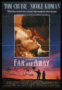 2a032 FAR & AWAY signed mini poster '92 by BOTH Tom Cruise AND Nicole Kidman!