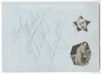 2a495 ADOLPHE MENJOU signed 5x6 album page '30s can be framed with a repro still!