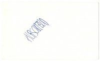 2a595 AL HIRSCHFELD signed 3x5 index card '90s can be framed with a repro still!
