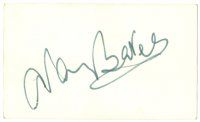 2a596 ALAN BATES signed 3x5 index card '70s can be framed with a repro still!