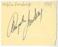 2a518 ANGELA LANSBURY/DANE CHANDLER signed 5x6 cut album page '79 can be framed with a repro!