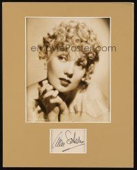 2a206 ANN SOTHERN signed index card + 11x14 matted display '80s wonderful c/u of the pretty actress