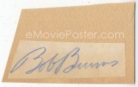 2a526 BOB BURNS signed 1.75x3 cut album page '30s can be framed with a repro still!