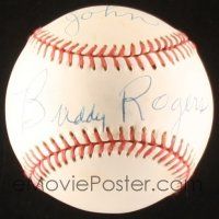 2a013 CHARLES BUDDY ROGERS signed baseball '80s by the famous lead Hollywood actor!