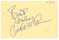 2a605 CHUCK MCCANN signed 4x6 index card '78 can be framed with a repro still!