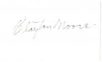 2a606 CLAYTON MOORE signed 3x5 index card '70s can be framed with a repro still!
