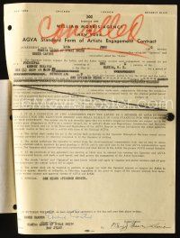 2a226 EDDIE CANTOR signed contract '50 appearing at B'Nai Brith for half the gross receipts!