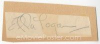 2a540 ELLA LOGAN signed 1.25x3.25 cut album page '30s can be framed with a repro still!