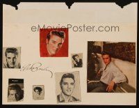 2a253 ELVIS PRESLEY signed scrapbook page '50s with many small images of the young King!