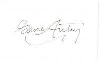 2a616 GENE AUTRY signed 3x5 index card '70s can be framed with a repro still!
