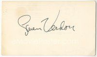 2a442 GWEN VERDON signed 2x5.5 postcard '71 sent to a fan who requested an autograph!