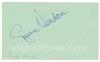 2a619 GWEN VERDON signed 3x5 index card '70s can be framed with a repro still!