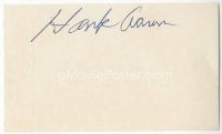 2a553 HANK AARON signed 3x4 cut album page '70s can be framed with a repro still!
