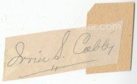 2a559 IRVIN S. COBB signed 1.75x3.25 cut album page '30s can be framed with a repro still!