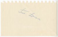 2a481 JACK LEMMON signed 6x9 notebook page '70s can be framed with a repro still!
