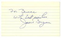 2a624 JANE BRYAN signed 3x5 index card '50s can be framed with a repro still!