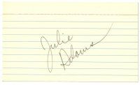 2a631 JULIE ADAMS signed 3x5 index card '80s can be framed with a repro still!