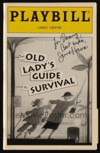 2a451 JUNE HAVOC signed playbill '94 she appeared on stage in The Old Lady's Guide to Survival!