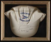 2a009 KEVIN COSTNER signed framed hat '98 he wrote Message in a Bottle under his full name!
