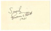2a635 LAWRENCE TIBBETT signed 3x5 index card '41 can be framed with a repro still!