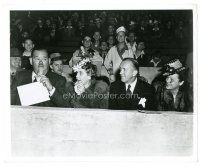 2a677 LUCILLE HARDY signed 3x5 paper + 8x10 REPRO still '82 candid of Lucille watching Oliver Hardy!
