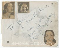 2a570 LUPE VELEZ/BRIAN AHERNE signed 5x6 cut album page '30s can be framed with a repro!