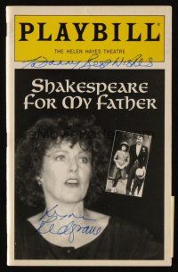 2a453 LYNN REDGRAVE signed playbill '92 when she appeared on stage in Shakespeare For My Father!