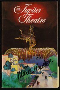 2a454 MARIE WINDSOR signed playbill '89 when she appeared on stage in The Bar Off Melrose!