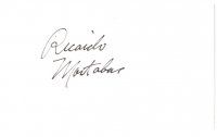 2a653 RICARDO MONTALBAN signed 3x5 index card '80s can be framed with a repro still!