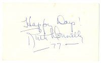 2a656 RUTH DONNELLY signed 3x5 index card '77 can be framed with a repro still!